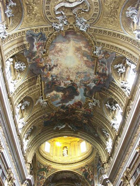 quadro ysl con gesu|Il Gesù Ceiling and Dome Frescoes / Gaulli, Giovanni Battista.